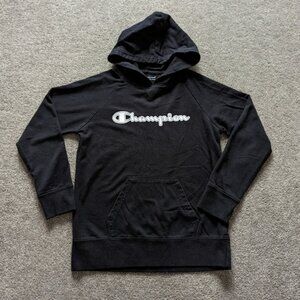 Champion black sweatshirt hoodie kids size medium